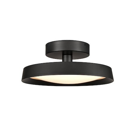 Nancy 13.75'' WideLED Semi Flush Mount - Matte Black